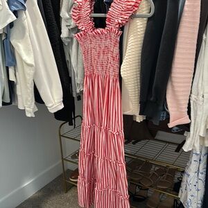 Hill House Red Striped Maxi Dress